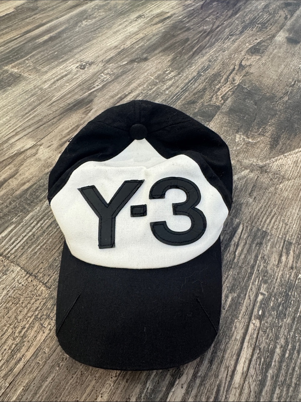 Y-3 Black and White Patch Logo Cap 51cm